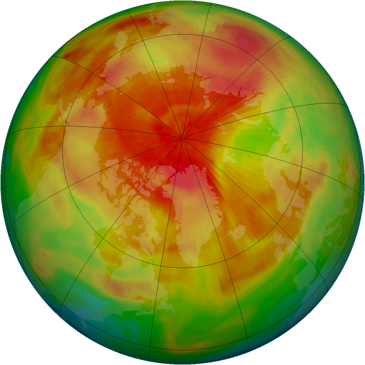 Arctic ozone map for 08 April 1983